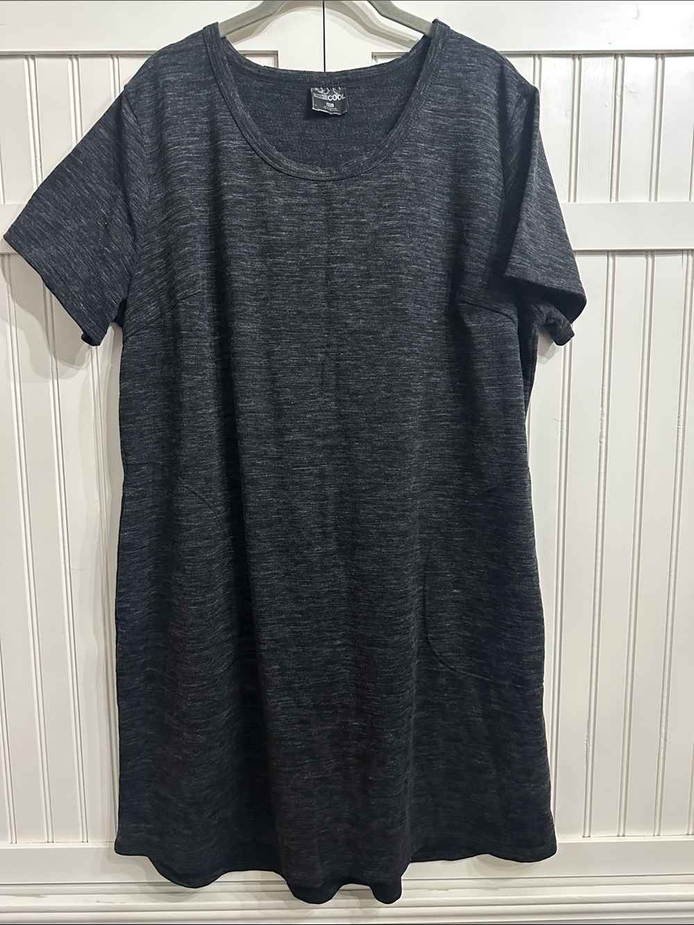 32 Degrees Charcoal Heather Mini Dress Size XXL with Pockets